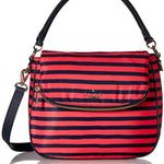 Kate Spade  Navy and Pink Stripes Nylon Devin Crossbody Shoulder Bag Photo 0
