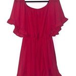 NEW Feditch Pink Barbie Flowy Wide Sleeve Mini Flare Dress Large Photo 0