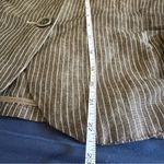 Italian Y2K Brown Pinstripe Short Sleeve Blazer with Puff Sleeves Size L Photo 10