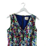 Kate Spade  Mira In Full Bloom Floral Sheath Bright Blue Silk SZ 6 #2120 Photo 3