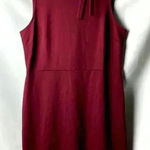 Ann Taylor FACTOR WOMENS SIZE 10PETITE WINE ALINE SLEEVELESS DRESS BOW ACCENT Photo 0