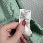 Anthropologie NWT Light Green Smocked Bat Sleeve Top Photo 6