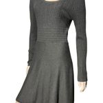 Survival Women’s Size L Charcoal Gray Long Sleeve Full Skirt Sweater Dress Size L Photo 2