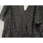Bloomchic Black Silver Heart Short Sleeve Dress US 18 Photo 2
