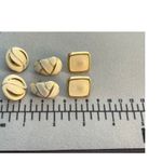 VTG Stud Earring Lot Cream Enamel Gold Tone Minimalist Preppy Office Photo 5
