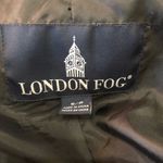 London Fog Rain Coat Black Trench Coat Mid length Dress Jacket Belted Size Small Photo 4