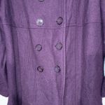 Sandro Purple Wool Blend Double Breasted Peacoat Size 1X Photo 2