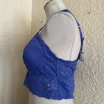 Aerie Lace Padded Longline Bralette Baja Blue Bra NWT Large Photo 3
