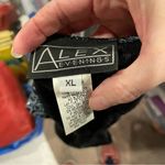 Alex Evenings Vintage 90s sparkle swirl slinky scoop neck tank top cami jersey knit holiday Photo 7