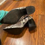 Lulus Lulu’s Cecy Black and White Snake Pointed Toe Ankle Booties 9 Photo 10