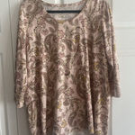 J JIll Womens Large Pink Luxe Supima A Line Tunic top Photo 0