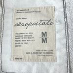 Aeropostale Y2K Short Sleeve Hoodie Sweatshirt Womens Sz M White Half Zip Vtg Photo 3