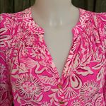 Lilly Pulitzer  Elsa Silk Top, Passion Fruit Pink ( check measurements for size) Photo 5