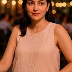 Calvin Klein Women's Pleated Cream Top Photo 0