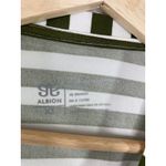 ALBION FIT Albion Green White Striped Long Sleeve Crewneck Shirt Women's Size X-Small XS Photo 4