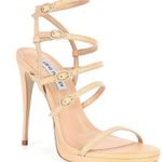 Steve Madden New! Jubilant Strappy Buckled Platform Stiletto Sandals Nude Sz 10 Photo 0
