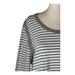 Neon Buddha Shirt Women Small Gray White‎ Striped Long Sleeve Tee Athleisure Photo 3