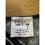 Sadie & Sage Women Size‎ Small V Neck Crop Top Full Long Sleeves Runched Stretch Photo 2