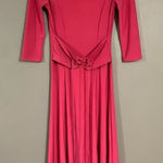 Kate & Mallory  Pink Long Sleeve Corset Waist Long Dress Size Small Photo 0