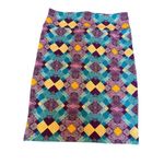 LuLaRoe  Purple Teal Cassie Pencil Shirt Size XL EUC #1832 Photo 0