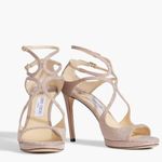 Jimmy Choo NEW  Lance 100 Glitter Heel Sandals in Ballet Pink Size 40 Photo 1