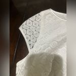 Evan Picone White Lace Dress Sz 14 Cap Sleeve Fit &. Flare Boho Beachy Church Photo 4