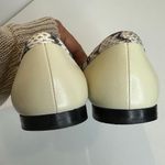 Gucci Yva Ivory Leather Snakeskin bow embellished GG Ballerina flats EU 36.5 Photo 5