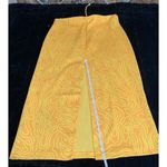 ZARA Orange And Yellow Skirt Stretchy MIDI Skirt With Keyhole Opening NWT Size L Photo 7