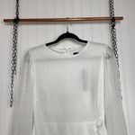 Lulus NWT Lulu’s Much Love White Swiss Dot Long Sleeve Tie-Front Mini Dress Size S Photo 4