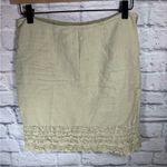 Tommy Bahama Linen Skirt tan linen , ruffled women’s size 0 Photo 2