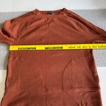 Eddie Bauer  Rust Orange Thermal Cotton Long Sleeve Top Sweatshirt Pockets XS Photo 5