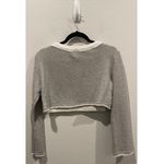 Urban Outfitters OUT FROM UNDER Grey Round Neck Cropped Sweater Photo 3