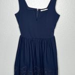 Francesca's Francesca’s Miami blue eyelet trim dress size small Photo 0