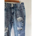 Flamingo Women's Distressed Boyfriend Jeans Size M Blue EUC! 0112 Photo 4