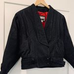 Vintage 90s Pelle CUIR Genuine Black Leather Crop Moto Biker Jacket Size XS Photo 1