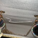 Alessia Bianchi striped cloth, wood top handle crossbody bag Photo 3