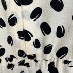 Vintage Sansappelle Silk Ivory and Black PolkaDot Ruffle Dress sz 8 Photo 7