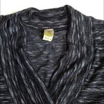 Vintage Y2K Ginger G Black White Space Dye Striped Short Sleeve Knit Top Small Photo 1