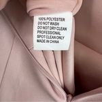 NWOT Ieena for Mac Duggal Blush Pink Feather Trim Off The Shoulder Column Gown 4 Photo 7