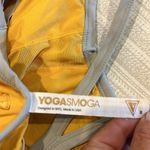 Yogasmoga Women’s Deep Yellow & Grey Strappy Built in Bra Workout Tank Top Size 8 Photo 6