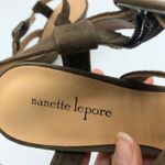 Nanette Lepore Nanette Lapore Brown Leather Strappy Heeled Sandal Womens 6 Bow Coquette Summer Photo 9