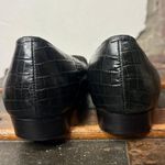 Talbots Vintage Croc Embossed BlackLeather loafers Minimalist Preppy Size 7 Photo 6