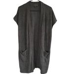 Barefoot Dreams Like New CozyChic Ultra Lite Sleeveless Long Cardigan Grey Large Photo 2