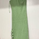 Jolie & Joy Dress Small Green One Arm Bodycon Ribbed Open Side Maxi Stretch. Size XL Photo 0