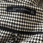 ZARA houndstooth wide leg crop pants size small Photo 3