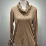Pleione CLEARANCE! Tan Ribbed Cowl Neck Sweater Size S EUC Photo 0