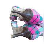 Lilly Pulitzer PLAID WOODEN HEELS Photo 2