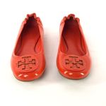 Tory Burch Reva Patent Leather Logo Ballet Flats in Red Size 6.5 Photo 5