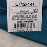 Shade & Shore  One Piece Plunge Tie Front Swimsuit Women’s L Large 12-14 Teal Photo 12