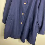 Woman Within ‎ Women's 30W Winter Car Coat Wool Navy Blue Full Button Plus NWOT Photo 4